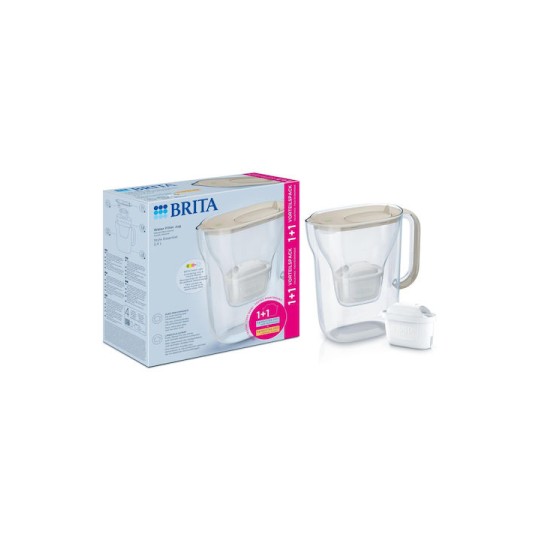 Brita Style Essential Κανάτα Σερβιρίσματος Πλαστική Sand με Φίλτρο 2400ml