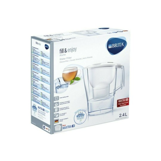 Brita Fill & Enjoy Aluna Κανάτα Σερβιρίσματος Πλαστική White με 1 Ανταλλακτικό Φίλτρο 2400ml