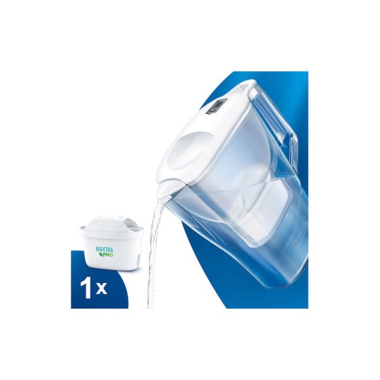 Brita Fill & Enjoy Aluna Κανάτα Σερβιρίσματος Πλαστική White με 1 Ανταλλακτικό Φίλτρο 2400ml