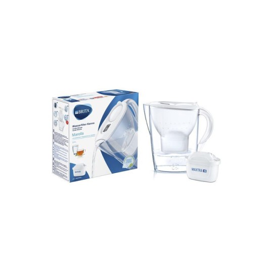 Brita Marella Κανάτα Σερβιρίσματος Πλαστική White με 1 Ανταλλακτικό Φίλτρο 2400ml
