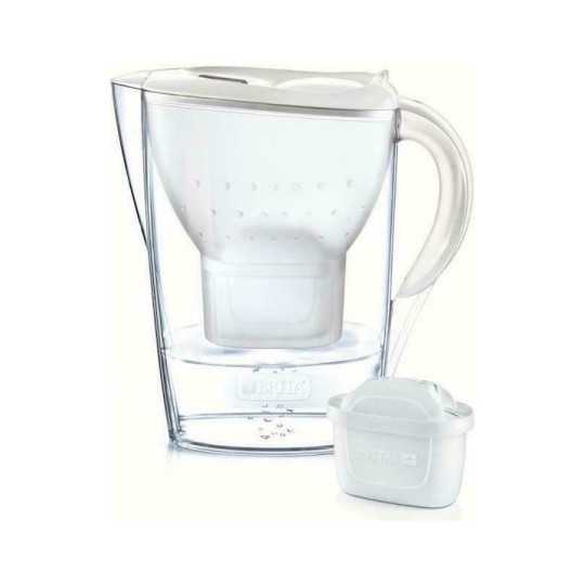Brita Fill & Enjoy Marella XL Κανάτα Σερβιρίσματος Πλαστική White με 1 Ανταλλακτικό Φίλτρο Μaxtra+ 3500ml
