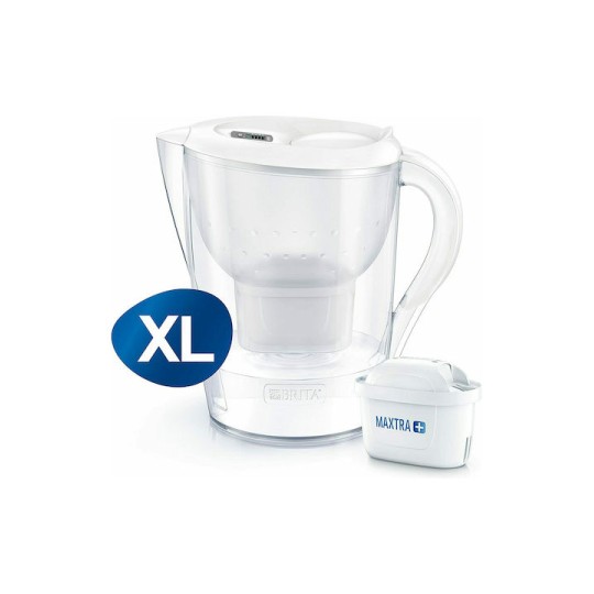 Brita Fill & Enjoy Marella XL Κανάτα Σερβιρίσματος Πλαστική White με 1 Ανταλλακτικό Φίλτρο Μaxtra+ 3500ml