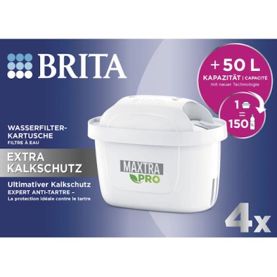 Brita Ανταλλακτικό Φίλτρο Νερού για Κανάτα Maxtra Pro Extra Lime Protection 4τμχ