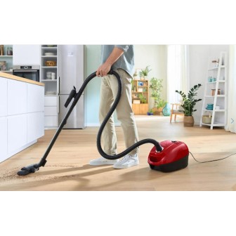 Bosch BGD38RD1H Ηλεκτρική Σκούπα 600W με Κάδο 4lt Κόκκινη