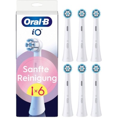 Oral-B iO Gentle Care Ανταλλακτικές Κεφαλές για Ηλεκτρική Οδοντόβουρτσα 6τμχ