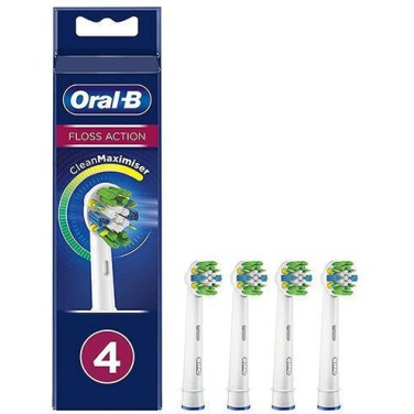 Oral-B Floss Action CleanMaximiser Ανταλλακτικές Κεφαλές για Ηλεκτρική Οδοντόβουρτσα 860885 4τμχ