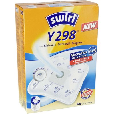 Swirl Y298 Σακούλες Σκούπας 4τμχ Συμβατή με Σκούπα Dirt Devil