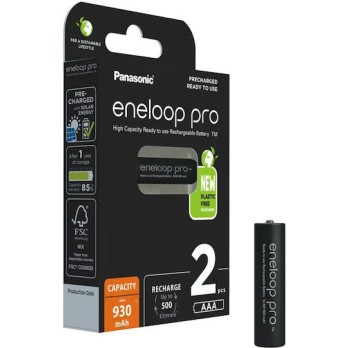 Panasonic Eneloop Pro Επαναφορτιζόμενες Μπαταρίες AAA Ni-MH 930mAh 1.2V 2τμχ