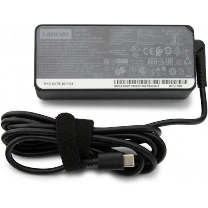 Lenovo USB-C Φορτιστής Laptop 65W χωρίς Καλώδιο Τροφοδοσίας