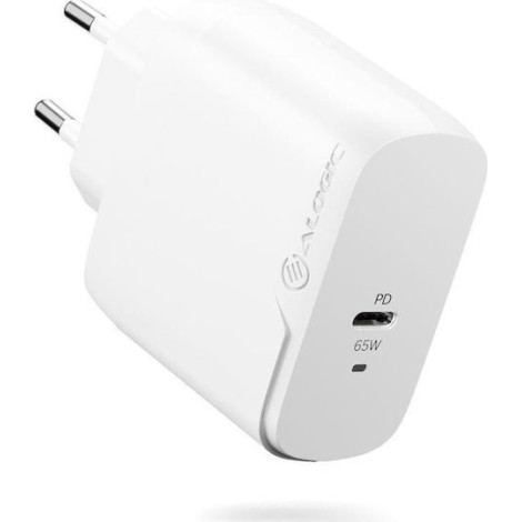 Alogic Φορτιστής Χωρίς Καλώδιο με Θύρα USB-C 65W Λευκός (WCG1X65-EU)
