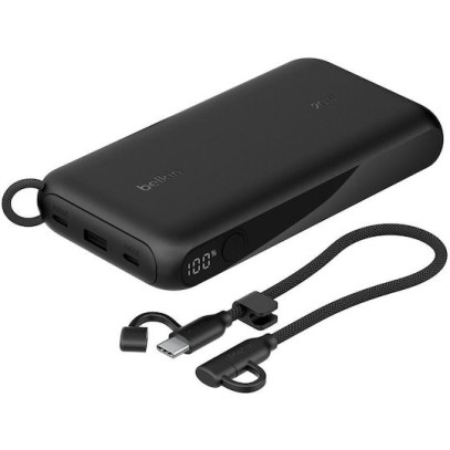 Belkin 20K with Display Power Bank 20000mAh 20W με Θύρα USB-A και 2 Θύρες USB-C Power Delivery Μαύρο