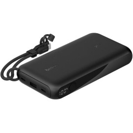 Belkin 20K with Display Power Bank 20000mAh 20W με Θύρα USB-A και 2 Θύρες USB-C Power Delivery Μαύρο