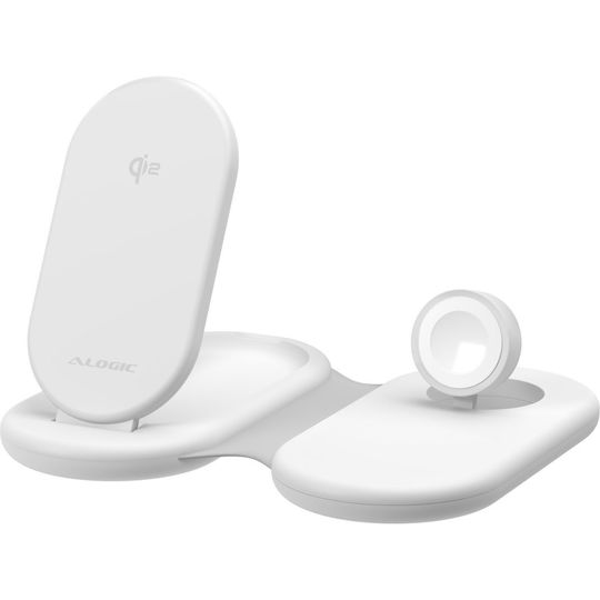 Alogic Ασύρματος Φορτιστής (Qi Pad) Λευκός (PackAway)