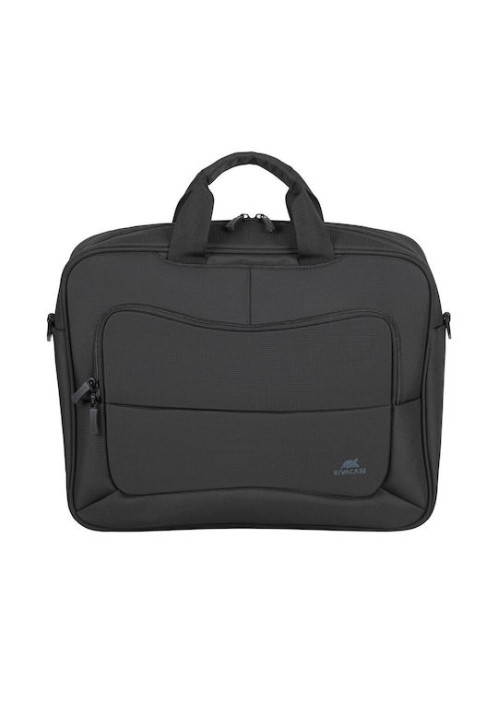 Rivacase Τσάντα Ώμου / Χειρός για Laptop σε Μαύρο χρώμα