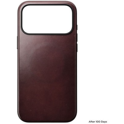 Nomad Modern Back Cover Δερμάτινο 0.85mm Μπορντό (iPhone 17 Pro Max)