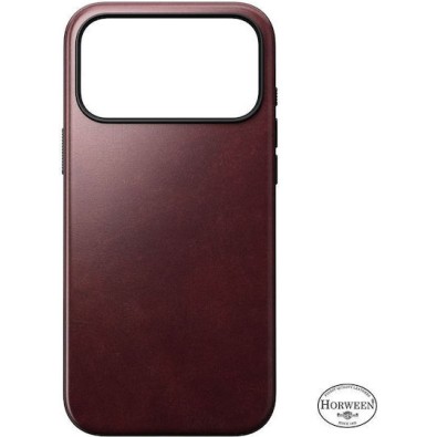 Nomad Modern Back Cover Δερμάτινο 0.85mm Μπορντό (iPhone 17 Pro Max)