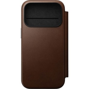 Nomad Modern Back Cover Δερμάτινο 0.75mm με Λουράκι Καφέ (iPhone 17 Pro)