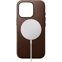 Nomad Back Cover Δερμάτινο 1.15mm Καφέ (iPhone 16 Pro Max)