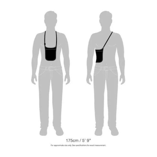 Coversafe Neck Pouch Ανδρική Τσάντα Ώμου / Χιαστί Μαύρη