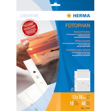 Herma Πλαστικές Ζελατίνες για Φωτογραφίες με Τρύπες 10τμχ Fotophan 13x18cm
