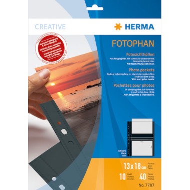 Herma Πλαστικές Ζελατίνες για Φωτογραφίες με Τρύπες 10τμχ Fotophan 13x18cm