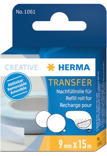 Herma Κόλλα Roller Transfer Refill Pack Removable 15m για Χαρτί