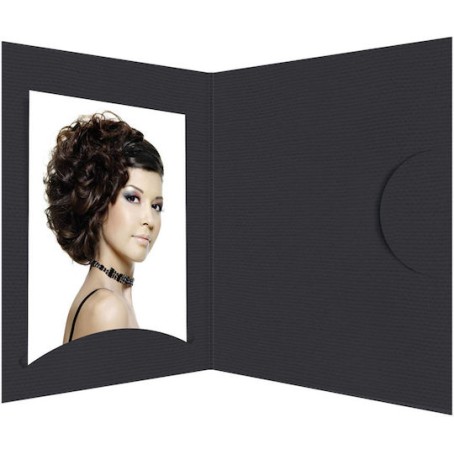 1x100 Daiber Portrait Folders Opti-line Up To 10x15 Cm Black