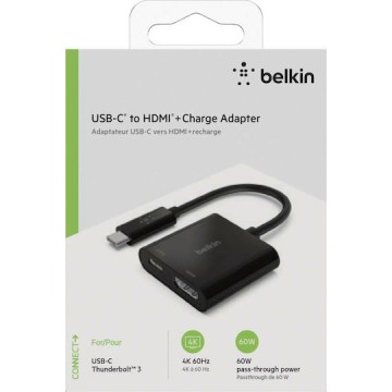 Belkin Μετατροπέας USB-C male σε HDMI / USB-C female (AVC002BTBK)