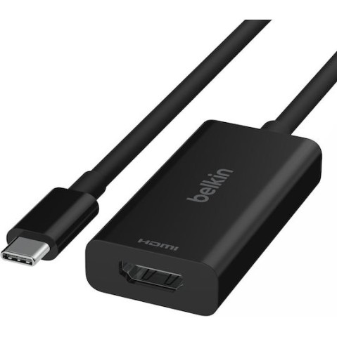 Belkin Μετατροπέας USB-C male σε HDMI / USB-C female 1τμχ AVC013BTBK