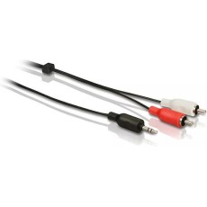Philips Καλώδιο 3.5mm male - 2x RCA male Μαύρο 1.5m (SWA2527W/10)