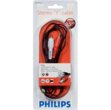Philips Καλώδιο 3.5mm male - 2x RCA male Μαύρο 1.5m (SWA2527W/10)