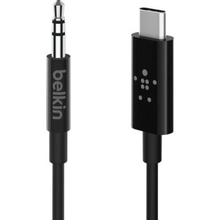 Belkin USB 2.0 Cable USB-C male - 3.5mm Μαύρο 0.9m F7U079bt03-BLK