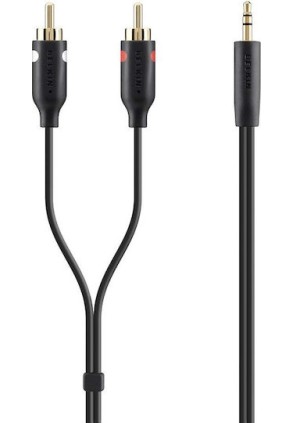 Belkin Καλώδιο 3.5mm male - RCA male Μαύρο 2m (F3Y116bt2M)