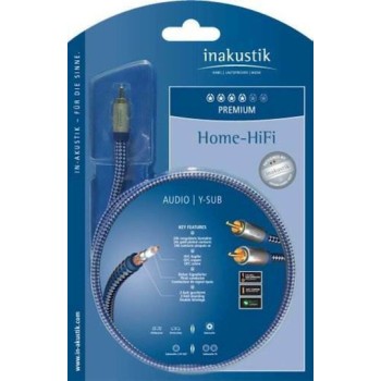 Inakustik Premium Audio Cable RCA sub male - 2x RCA male 3m (40803)