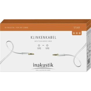 Inakustik Καλώδιο 3.5mm male - 3.5mm male Λευκό 0.5m (003101005)