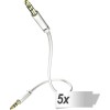 Inakustik Καλώδιο 3.5mm male - 3.5mm male Λευκό 0.75m (0031010075) 5τμχ