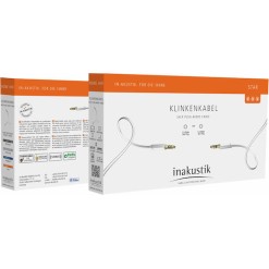 Inakustik Καλώδιο 3.5mm male - 3.5mm male Λευκό 3m (00310103)