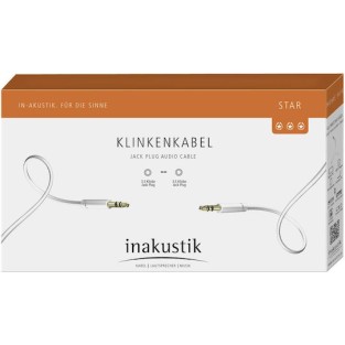 Inakustik Καλώδιο 3.5mm male - 3.5mm male Λευκό 3m (00310103)