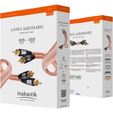 Inakustik Audio Cable 2x RCA male - 2x RCA male 0.75m (00304107)