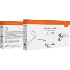 Inakustik Καλώδιο 3.5mm male - RCA male Λευκό 0.5m (003100005)
