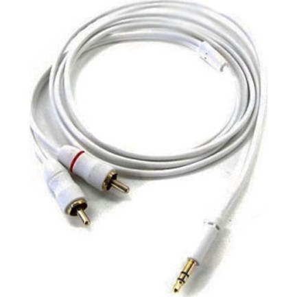 Inakustik Καλώδιο 3.5mm male - RCA male Λευκό 3m (00310003)