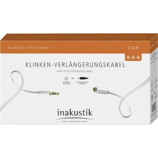 Inakustik Καλώδιο 3.5mm male - 3.5mm female Λευκό 5m (00310505)