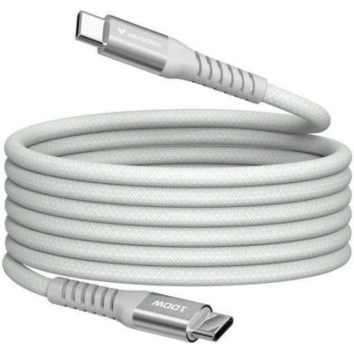 Verbatim Braided USB 2.0 Cable USB-C male - USB-C 100W PD Γκρι 1.2m 31854