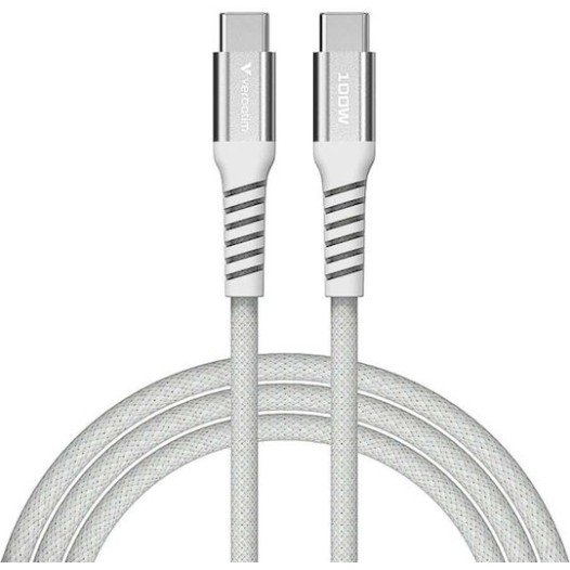Verbatim Braided USB 2.0 Cable USB-C male - USB-C 100W PD Γκρι 1.2m 31854