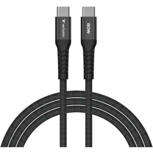 Verbatim Braided USB 2.0 Cable USB-C male - USB-C 60W Μαύρο 1.2m 31859