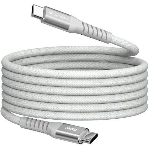 Verbatim Braided USB 2.0 Cable USB-C male - USB-C 60W Γκρι 1.2m 31850