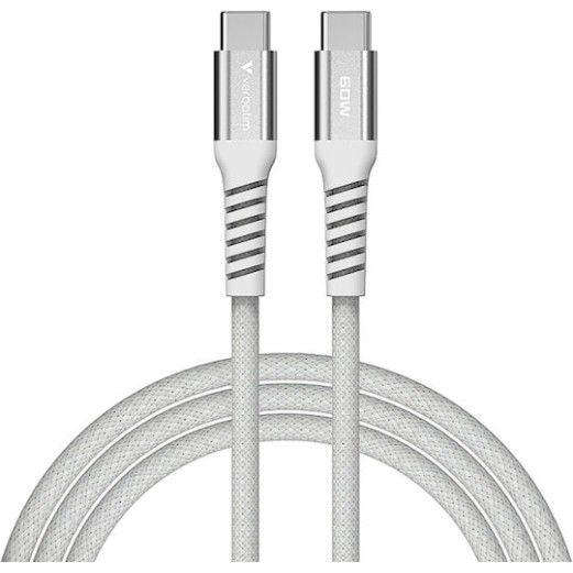 Verbatim Braided USB 2.0 Cable USB-C male - USB-C 60W Γκρι 1.2m 31850