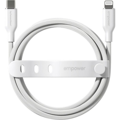Empower by PanzerGlass USB-C to Lightning Cable 60W Λευκό EM41725