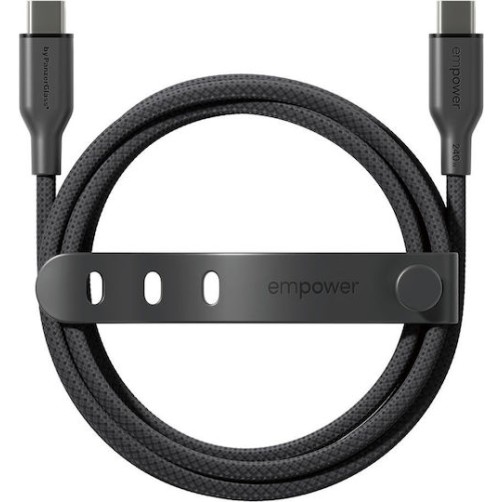Empower by PanzerGlass USB 2.0 Cable USB-C male - USB-C 240W PD Μαύρο 1.2m EM64861