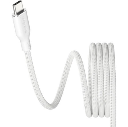 Empower by PanzerGlass Magnetic USB 2.0 Cable USB-C male - USB-C 240W PD Λευκό 1.5m EM84572